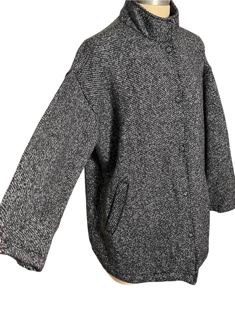 Eileen Fisher Organic Cotton Terry Stand Collar Jacket Minimalist Comfort XS - Picture 6 of 14
